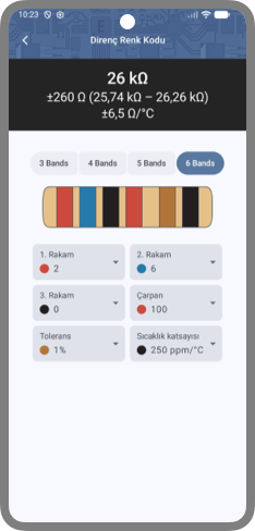 Android'de çalışan uygulama arayüzü ekran görüntüsü